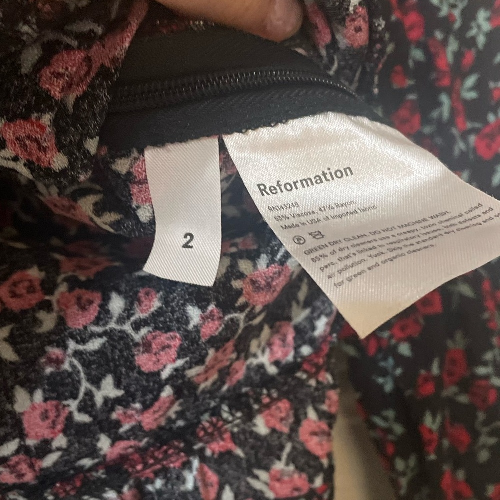 Reformation Barb Top in Mable Size 2 Floral Cropped Cottagecore Dark Academia - Picture 9 of 14